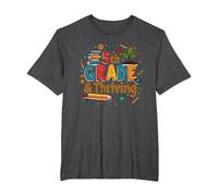 5th Grade & Thriving: Celebration of Learning and Growth T-Shirt, Men's Big and Tall, Dark Heather Grey, 5X Tall