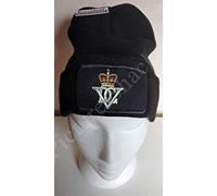 5TH ROYAL INNISKILLING DRAGOON GUARDS CAP BADGE PRINTED ON A BLACK BEANIE HAT/CAP