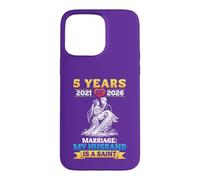 5th Wedding Anniversary 2021 To 2026 My Husband Is A Saint Case for iPhone 15 Pro Max