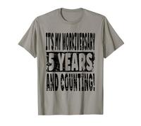 5th Year Work Anniversary Celebration 5 Years Joke T-Shirt