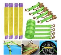 5Ton Recovery Ratchet Wheel Trailer Tie Down Sling Alloy Strap