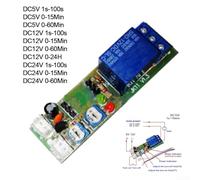 5V 12V 24V Multifunctional Relay Module with MCU for Precision Timer Control and Automation (DC24V 0-60Min)