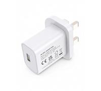 5V 1A 5W White USB Charger, UK Usb Plug, USB-A Output, USB Power Adapter Travel Ready, 100V-240V Input, for Phone, Tablet, Speakers