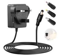 5V 1A Power Supply Adapter with 3 Jacks 1.8M AC Adapter 100-240V 50/60Hz to DC 5V Switching Converter 5.5mm x 2.5mm Plug for LED Strip Light CCTV Security Cameras Router Speakers TV Box