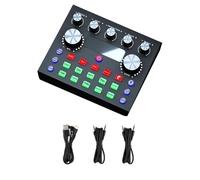 5V 1A Sound Card Body V8S with Audio & USB Charging Cable Rich Sound Voice Effects Support Multi-Platform Live Broadcast