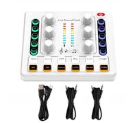 5V 1A Type-C Sound Card Body Multiple Modes Electric Sounds Effects Noise Reduction Bluetooth Mini Audio Mixer Board