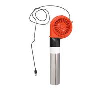 5V 1A USB Centrifugal Blower Grill Fan with Stainless Steel Tube | This USB-powered centrifugal fan delivers focused airflow through a metal tube for efficient outdoor BBQ ignition.