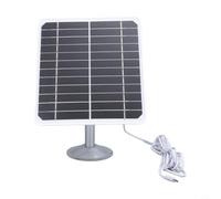 5V 20W Portable Solar Panel for Outdoor Security Cameras, USB Charger with 300cm Cable, IPX6 Waterproof, Monocrystalline Silicon, 360° Adjustable Bracket