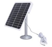 5V 20W Solar Panel for Outdoor Security Camera with Adjustable Bracket USB C and Charging Ports 3-Meter Cable Weather Resistant Monocrystalline Portable Power Supply(Type-C)