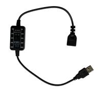 5V-24V USB Cycle Timer Cable, 1.4ft Programmable Interval Timer with 5S/10S/20S/40S/60S ON/Off Settings, Energy-Saving for USB Cooling Fan, LED Lamp, Fish Tank