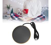 5V 2A Coffee Warmer, 55°C Smart Constant Temperature Small Portable USB Candle Warmer Auto Shut Off Candle Warmer Plate for Desk(Gold)