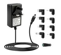 5V 3A DC Power Supply Adapter Charger Cord, 100-240V 50-60Hz AC to DC IN 5 Volt Fit for 5Vdc 3A 2.5A 2A 1.5A 1A 0.5A Baby Monitor Record Player TV Box, with 8 Tips