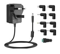 5V 3A DC Power Supply Adapter Charger Cord, 110-240V 50-60Hz AC to DC 5Vdc 3A 2A 1.5A 1.2A 1A for Baby Monitor Record Player Led Strip Light Massage Gun, with 8 Tips.