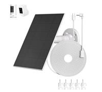 5V 3W Camera Solar Panel Compatible with Ring Spotlight Cam Battery/Spotlight Cam Plus/Pro,Ring Stick Up Cam Battery,With Built-in 4000mAh Rechargeable Lithium Battery and 13.1ft/4M Power Cable