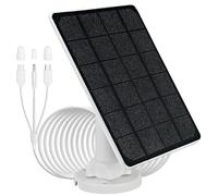 5V-3W Solar Panel for Security Camera with micorUSB/Type-C/DC3513 Connectors, IP65 Waterproof, 3m Charging Cable, Compatible with Reolinkcam argus3/3pro/pt altru/2/2E/eco/pro/pt 2k/go Plus