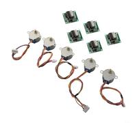 5V 4-Phase Geared Stepper Motor with ULN2003 Driver Board for Arduino, 28BYJ-48 Model, 5-Pack Set
