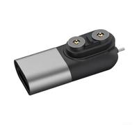 5V 500mA USB C Magnetic Adapter for LEDLENSER H5R H19R(Silver) | Tiny footprint for easy carry, ideal for hiking camping, quick for snap-on charging, prevents port wear