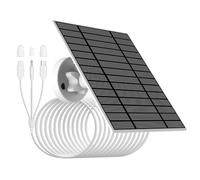 5V-6W Solar Panel for Security Camera with micorUSB/Type-C/DC3513 Connectors. IP66, 3m/9.8ft Charging Cable, Compatible with Ring,Wyze,EUFYcam 2/2pro/2c/2c pro/E/3C/L20/L40/S40,Essential XL,Camera