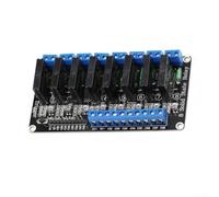 5V 8-Channel Solid State Relay Module, 2mA Trigger with Reverse Polarity Protection, LED Indicators & KF301 Terminals for PLC IoT Automation