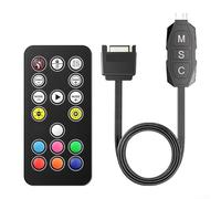 5V ARGB Hub with Remote Control for Managing RGB Light Sequences Brightness Levels and Power State on Multiple 3 Pin Devices Simultaneously