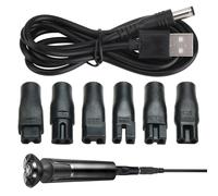 5V Shaver Charger Cable Kit, 6pcs Replacement Electric Charger Shaver Power Adapter Cord for Philips Whal Norelco Shavers Hq8505 5000/7000 Series Table Lamps and Charging Lead