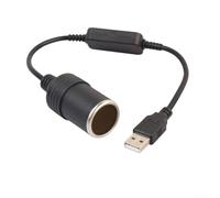 5V to 12V Adapter for Sat Navs and Cameras | USB male to 12V female socket, ideal for car DVR, for video recorders, navigation units