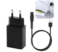 5V USB Charging Cable with Power Adapter, Compatible with Philips, for Shaver Accessory, Fishbone Net Tail, Thick Copper Wire, Portable and Durable Replacement Cable for V