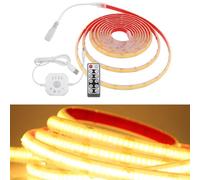 5V USB COB LED Strip Light, IP68 Waterproof 320 LEDs/m Double-Sided Tape LED Tape Lights with 12 Key RF Remote Control+4 Key PIR Human Body Induction dimmer for DIY Decoration Lighting.