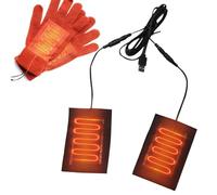 5V USB Heated Pad - Carbon Fiber Heat-Retaining Cloth | Bendable Hand and Foot Warmer for Gloves Winter, Cycling, Skiing and Film Heater Pads Outdoor Activities.
