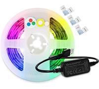 5V ZigBee Mini USB RGB CCT Controller Kit with 2M LED Strip Light TV Backlight Colour Changing and Dual White ZigBee Light Link App Compatible with ZLL Bridges Hub