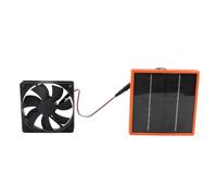 5W 12V Solar Powered Fan Kit with Bracket Portable DIY Cooling Ventilation Exhaust Fan for Chicken Coop Greenhouse Made of ABS and Monocrystalline Silicon