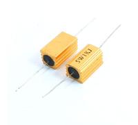 5W 1K Ohm axia-l Gold Tone Heatsink Aluminum Clad Resistor 2Pcs AMNzOgOdL