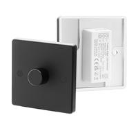 5W-200W Thyristor Dimmer Switch for Dimmable LED/Halogen/Incandescent Bulbs, AC200-240V Black Dimmer with Memory Function, Hand Knob Control, Dimmable from 0-100% (1Pcs)