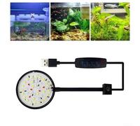 5W 7W USB Aquarium Clip On Light with 360 Degree Rotation for Fish and For Turtle Tanks, Flicker Soft Lighting, Powered by USB with External and Built In Switch (7w)