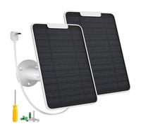 5W Arlo Solar Panel Charger Compatible with Arlo Essential Spotlight/XL Spotlight Camera, Arlo Essential Solar Panel Charger w/ 10ft Waterproof Micro USB Charging Cable, Adjustable Wall Mount, 2 Pack