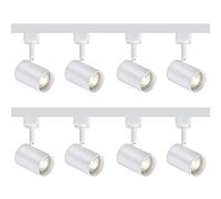 5W GU10 LED 4M 4 Meter 8 Spot Lights Single Circuit Straight Bar Track Tilt Angle Tape Rail Kitchen Home Office Multi Directional Lighting Spotlight