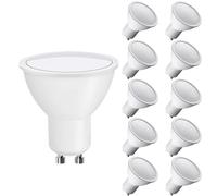 5W GU10 LED Bulbs Cool White - High 400lm Brightness - 50W Halogen Spotlight Equivalent - Wide 120° Beam Angle - Ideal for Kitchen, Bedroom and More [Energy Class F] (5W - Warm White - 3000K, 10 Pcs)