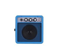 5W Mini Guitar Amplifier Amp Speaker with 3.5mm & 6.35mm Inputs 1/4 Inch Output Supports Volume Tone Adjustment Overdrive(Blue)