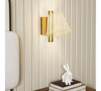HOMCOM Led Wall Lamp 2 Pack, 5W Modern Indoor Starry Wall Light, Colour Temperature Adjustable 3000K/4000K/6500K, for Bedroom, Living Room, Hallway, Stairs, Gold Tone