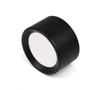 5w Slim Surface Mount LED Downlight, Black & White Round Fixture, 3W-18W, Energy Efficient Lighting for Closet Bathroom Basement(Black 3000K Warm,7W (Ф90mm))