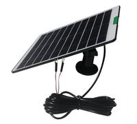 5W Solar Charging Panel for Ring Video Doorbell 4/3/3 Plus/2, Monocrystalline Board with Cable, Weather-Resistant Black or White for Home Security(Black)