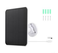 5W Solar Panel Charger For Ring Video Doorbell, 5W Monocrystalline Silicon Solar Panel with USB-C Port, 9.8ft Cable(White)