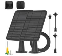 5W Solar Panel Compatible with Blink Outdoor 4(4th Gen)/Blink Outdoor(3rd Gen) XT3 & Blink XT2/XT Camera, Blink Solar Panel Charger with 13.1ft Cable Rubber Plug, IP65 Waterproof, Secure Mount, 2 Pack