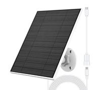 5W Solar Panel for Eufy Camera, Compatible with Eufycam 3/3C/2/2 Pro/2C/2C Pro/E/E20/E40/L20/L40, Solar Charger for Camera with USB-C Port, Micro USB Adapter, IP65 Waterproof