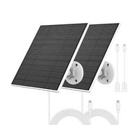 5W Solar Panel for Eufy Camera, Compatible with Eufycam 3/3C/2/2 Pro/2C/2C Pro/E20/E40/E/L40/L20, Solar Charger for Camera with USB-C Port, Micro USB Adapter, IP65 Waterproof, 2 Pack