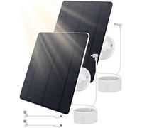 5W Solar Panel for Ring Camera, 5V Solar Charger for Ring Stick Up Cam/Pro Battery, Ring Spotlight Cam Plus/Pro Battery, DC & USB C Solar Panels Outdoor with 360° Rotatable Bracket & 13.1ft Cable (2)