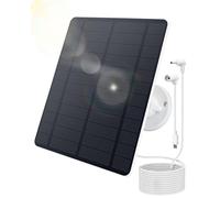 5W Solar Panel for Ring Camera, 5V Solar Charger for Ring Stick Up Cam/Pro Battery, Ring Spotlight Cam Plus/Pro Battery, DC & USB C Solar Panels Outdoor with 360° Rotatable Bracket & 13.1ft Cable (1)