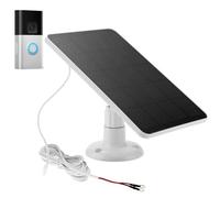 5W Solar Panel for Ring Doorbell,USB Solar Panel for Outdoor Rechargeable Battery Camera,Compatible with Ring Battery Video Doorbell, Waterproof, Adjustable Security Mount,10FT Cable (White)