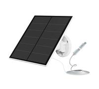 5W Solar Panel for Security Camera, Solar Panel for DC 5V Outdoor Rechargeable Battery Camera, Solar Charger for Camera with Micro USB Port, USB-C Adapter, Adjustable Mount, 9.8ft Cable, 1 Pack
