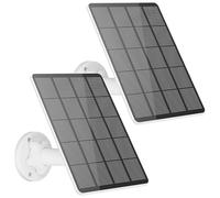5W Solar Panel for Security Camera, USB Solar Panel Charger IP65 Waterproof Solar Charger with Micro USB and USB-C Port Connector, 9.1ft Cable, 360° Adjustable Security Mount for Indoor Outdoor